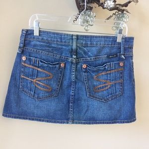 Seven 7 Premium Denim Jean Mini Short Skirt Sz 27